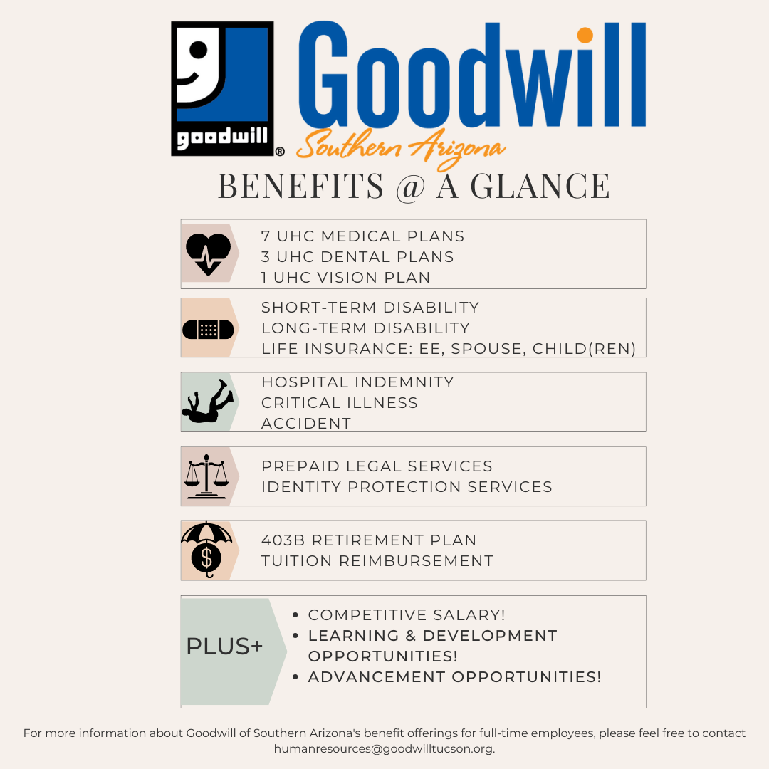 Employee Benefits Goodwill Industries of Southern Arizona